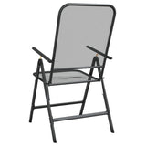 Folding Garden Chairs 2 pcs Expanded Metal Mesh Anthracite - Rear View