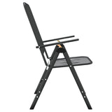 Folding Garden Chairs 4 pcs Expanded Metal Mesh Anthracite - 45-Degree Angle