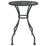 Garden Table Ø60x72 cm Expanded Metal Mesh Anthracite - Side View