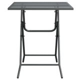 Garden Table 60x60x72 cm Expanded Metal Mesh Anthracite - Side View