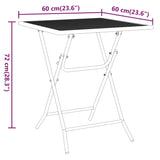 Garden Table 60x60x72 cm Expanded Metal Mesh Anthracite - Low Angle