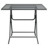 Garden Table 80x80x72 cm Expanded Metal Mesh Anthracite - Side View