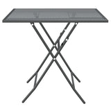 Garden Table 80x80x72 cm Expanded Metal Mesh Anthracite - Top-Down View