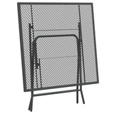 Garden Table 80x80x72 cm Expanded Metal Mesh Anthracite - Rear View
