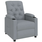 Recliner Chair Light Grey Fabric