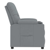 Recliner Chair Light Grey Fabric - Top-Down View