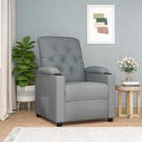 Recliner Chair Light Grey Fabric