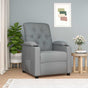 Recliner Chair Light Grey Fabric