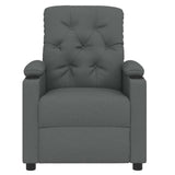 Recliner Chair Dark Grey Fabric - Side View