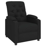 Recliner Chair Black Fabric - Front View