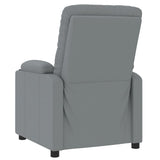 Massage Chair Light Grey Fabric - Rear View
