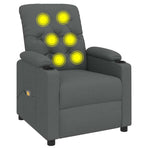 Massage Chair Dark Grey Fabric