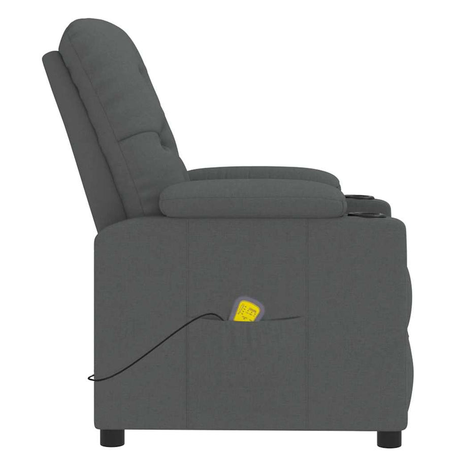Massage Chair Dark Grey Fabric