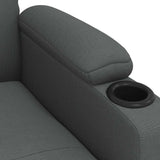 Massage Chair Dark Grey Fabric - Close-Up Angle