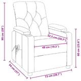 Massage Chair Dark Grey Fabric - Extra Image