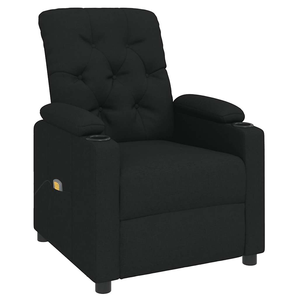 Massage Chair Black Fabric