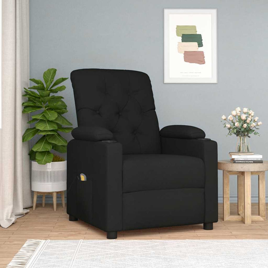 Massage Chair Black Fabric
