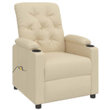 Massage Chair Cream Fabric - Side View
