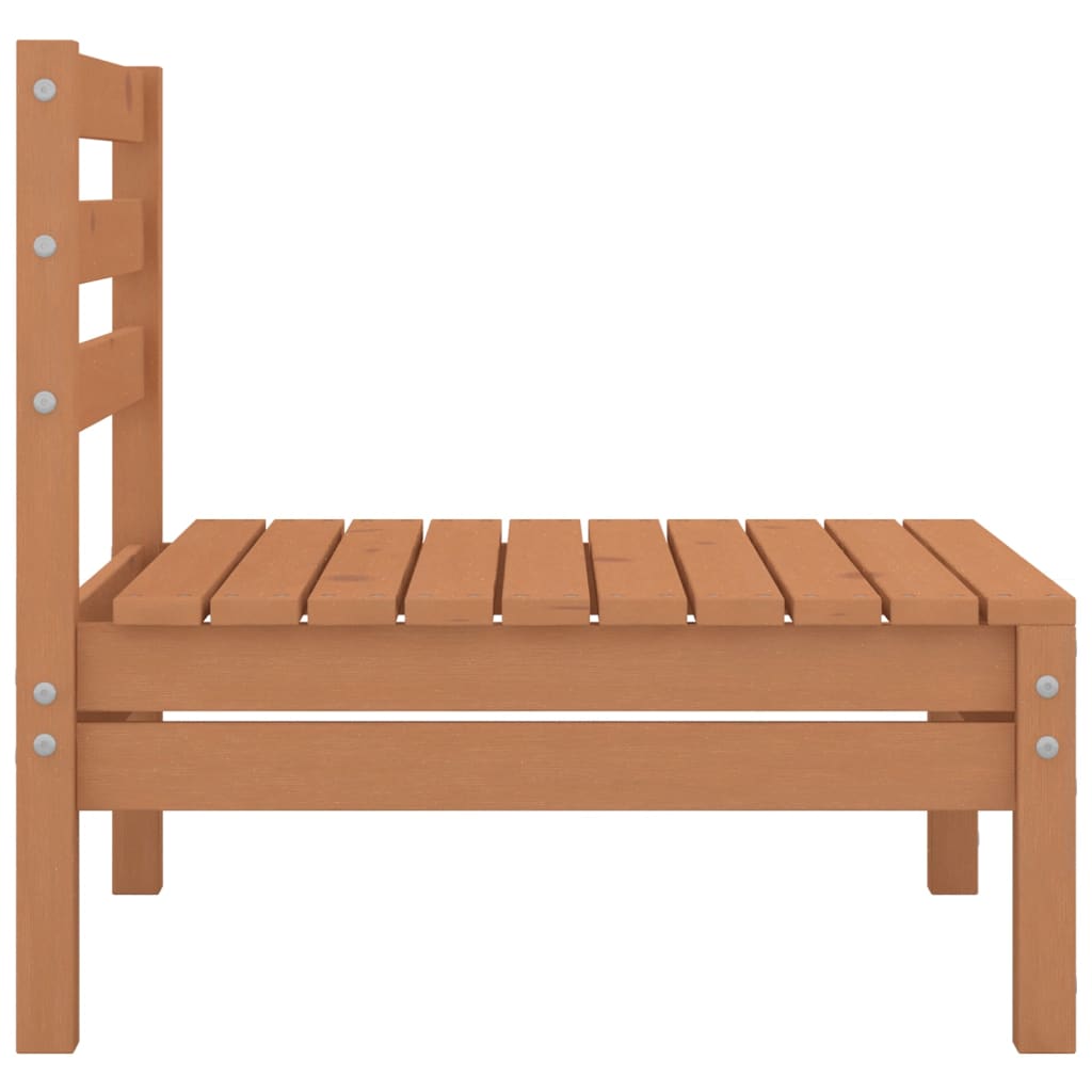 Garden 2-Seater Sofa Honey Brown Solid Wood Pine