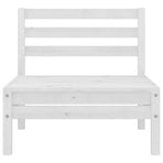 3 Piece Garden Lounge Set White Solid Pinewood