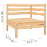 Garden 2-Seater Sofa Solid Wood Pine