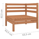 Garden 2-Seater Sofa Honey Brown Solid Wood Pine