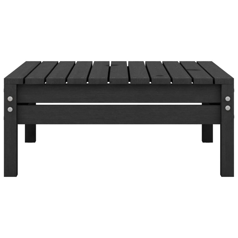 3 Piece Garden Lounge Set Black Solid Pinewood