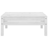 5 Piece Garden Lounge Set White Solid Pinewood