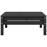5 Piece Garden Lounge Set Black Solid Pinewood