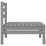 4 Piece Garden Lounge Set Grey Solid Pinewood - 45-Degree Angle