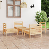 5 Piece Garden Lounge Set Solid Pinewood