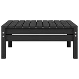 5 Piece Garden Lounge Set Black Solid Pinewood
