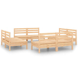 8 Piece Garden Lounge Set Solid Pinewood