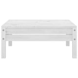 9 Piece Garden Lounge Set White Solid Pinewood - Extra Image