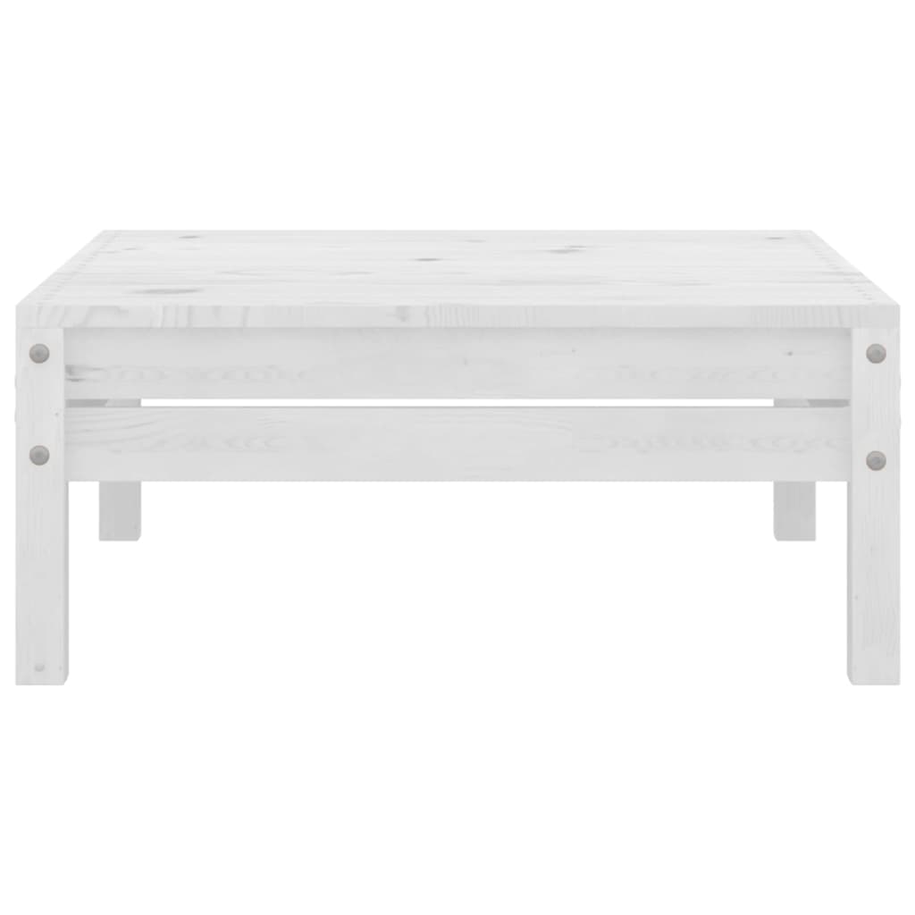 13 Piece Garden Lounge Set White Solid Pinewood