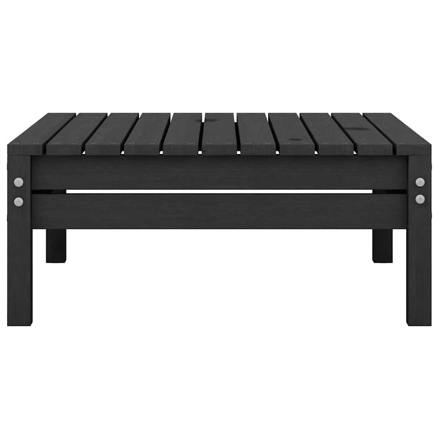 13 Piece Garden Lounge Set Black Solid Pinewood