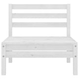 13 Piece Garden Lounge Set White Solid Pinewood