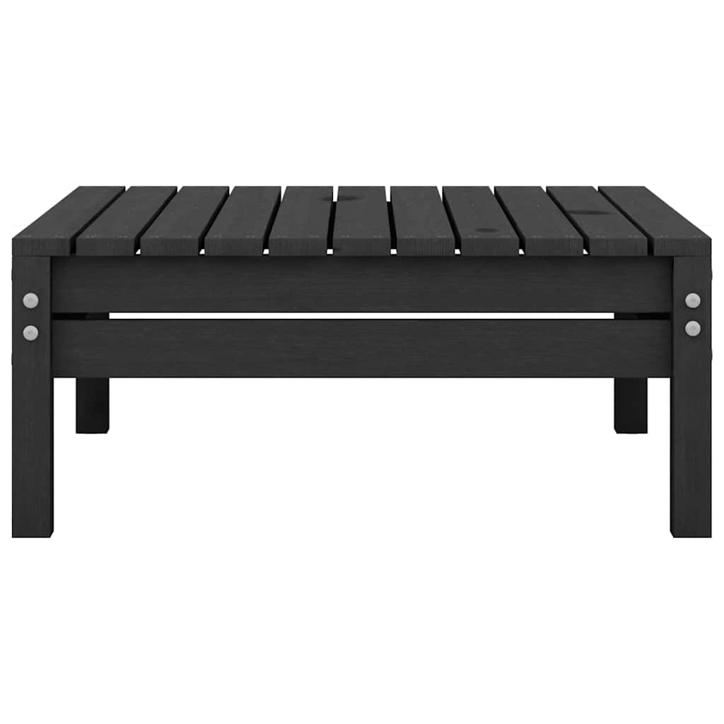 4 Piece Garden Lounge Set Black Solid Pinewood