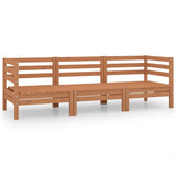 3 Piece Garden Lounge Set Honey Brown Solid Wood Pine