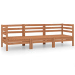 3 Piece Garden Lounge Set Honey Brown Solid Pinewood