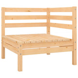 4 Piece Garden Lounge Set Solid Wood Pine - Side View