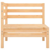 4 Piece Garden Lounge Set Solid Wood Pine - 45-Degree Angle