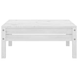 4 Piece Garden Lounge Set White Solid Wood Pine - Extra Image