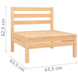 4 Piece Garden Lounge Set Solid Wood Pine