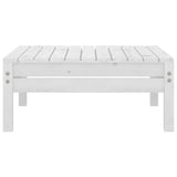 5 Piece Garden Lounge Set White Solid Pinewood - Extra Image