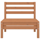 5 Piece Garden Lounge Set Honey Brown Solid Pinewood - Top-Down View