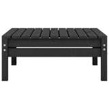 5 Piece Garden Lounge Set Black Solid Pinewood - Extra Image