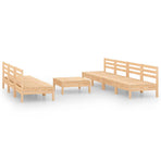 8 Piece Garden Lounge Set Solid Pinewood