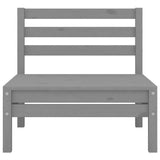8 Piece Garden Lounge Set Grey Solid Pinewood - Top-Down View