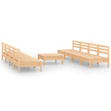 9 Piece Garden Lounge Set Solid Pinewood